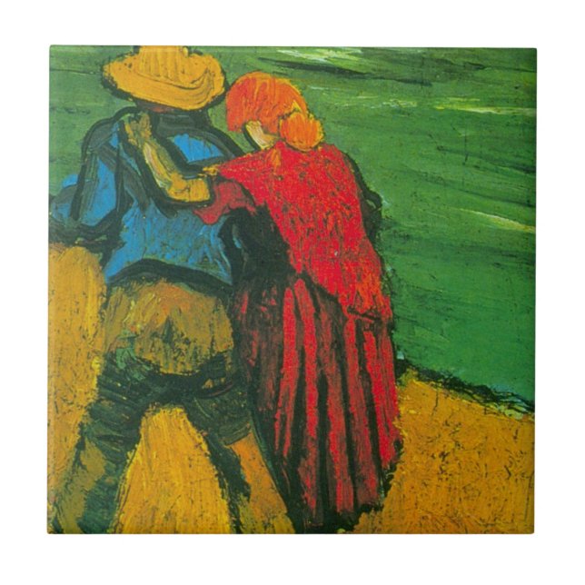 Carreau Deux amants par Vincent van Gogh (Devant)