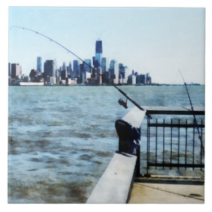 Carreau Deux cannes à pêche