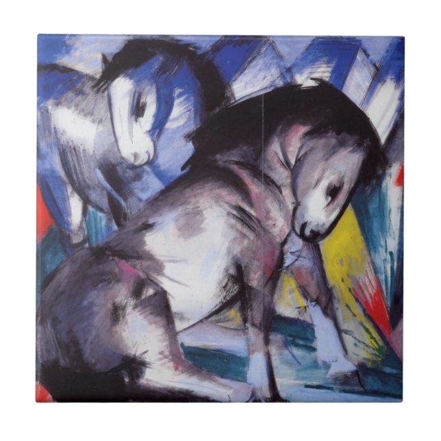 Carreau Deux chevaux (par Franz Marc) (Devant)