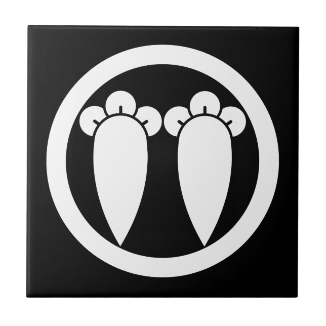 Carreau Deux clous parallèles en cercle (Devant)