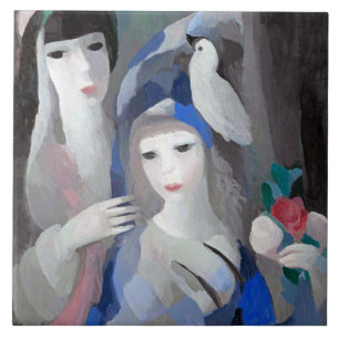 Carreau Deux Dame et colombe, Marie Laurencin