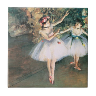 Carreau Deux danseurs sur scène par Edgar Degas, Art Vinta