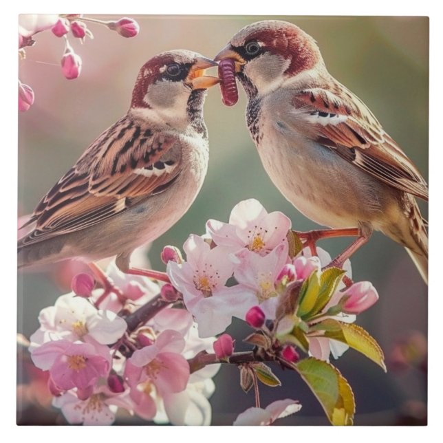 Carreau Deux Jolies Oiseaux (Devant)