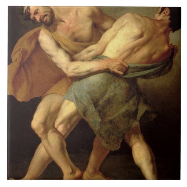 Carreau Deux lutteurs (Devant)