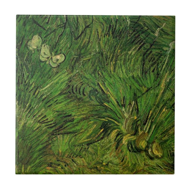 Carreau Deux papillons blancs par Vincent van Gogh (Devant)