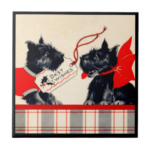 Carreau Deux Scottie Dog Sm. Carrelage en céramique (4,25