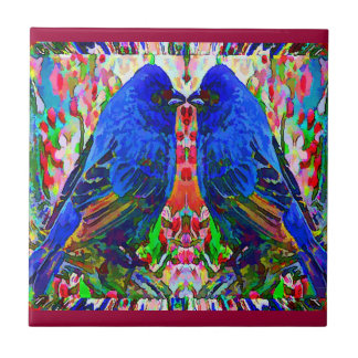 Carreau Deux tuile de l'oiseau 2