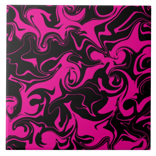 Carreau Déversement - Magenta et noir (Devant)