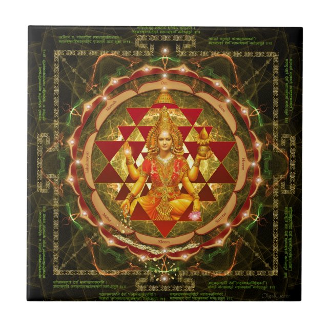 Carreau Devi Lakshmi Stotram- Shri Yantra (Devant)