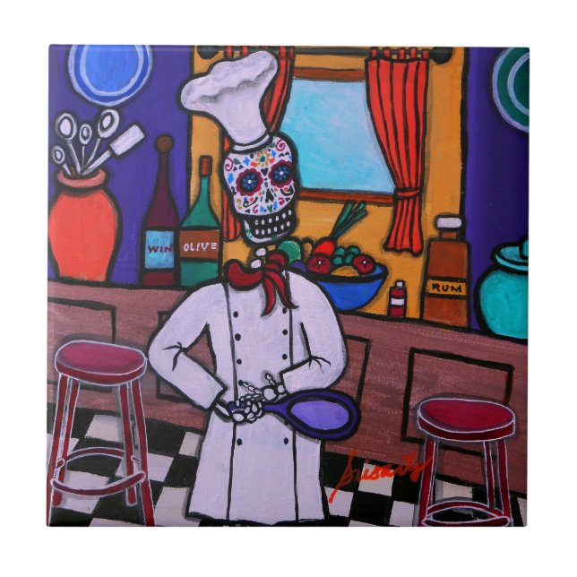Carreau Dia de los Muertos Chef (Devant)