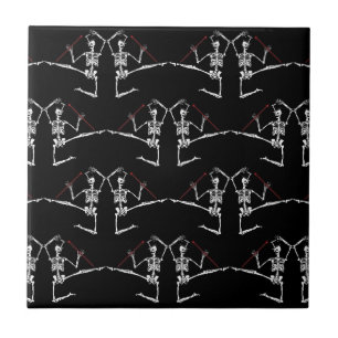 Carreau Dia de Los Muertos Day de la tuile morte de