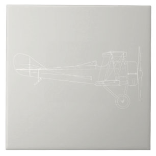 Carreau Diagramme d'avion antique - Art de l'aviation COUL