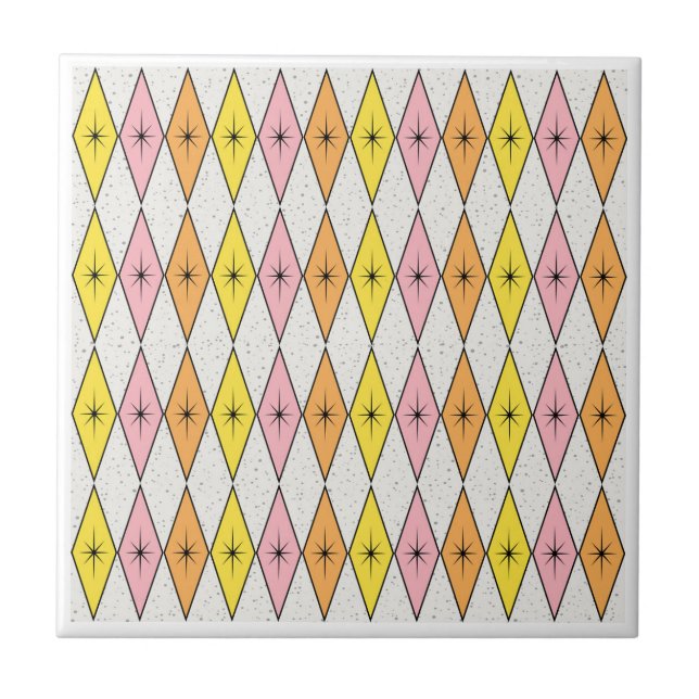 Carreau Diamants modernes du milieu du siècle 2 (Devant)