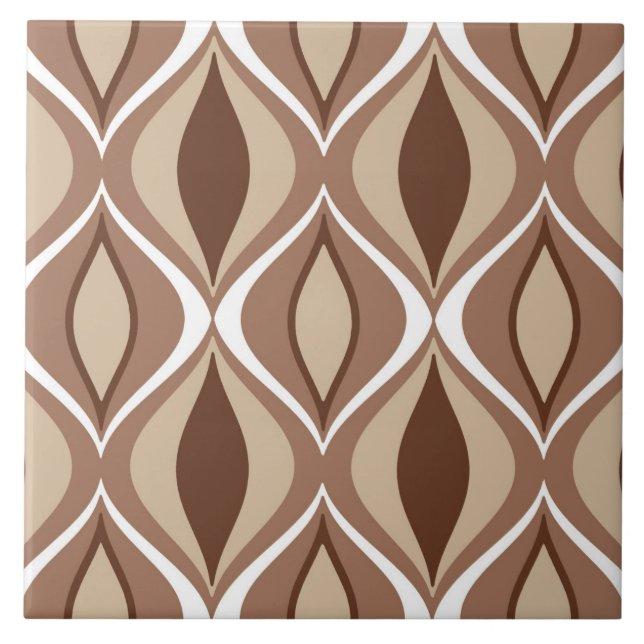 Carreau Diamants, Taupe et brun modernes de la moitié du (Devant)