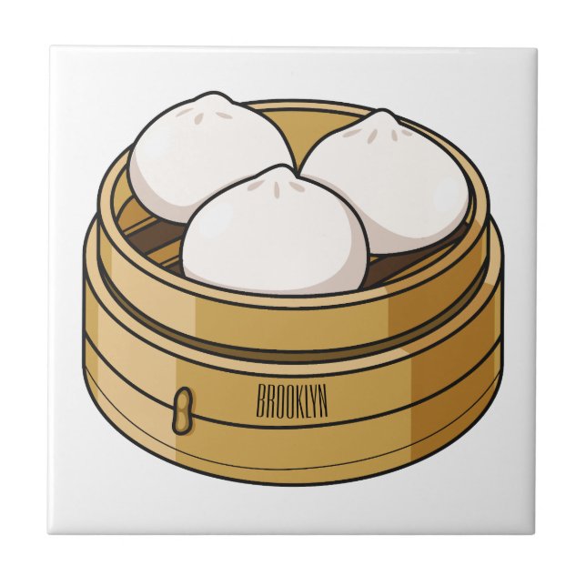 Carreau Dim sum dessin animé (Devant)