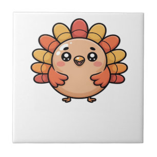 Carreau dinde de thanksgiving kawaii T-Shirt Classique