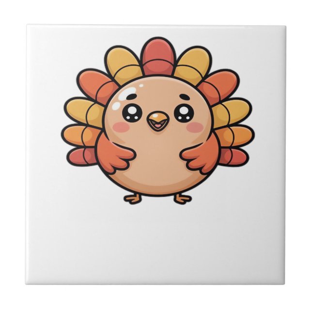 Carreau dinde de thanksgiving kawaii T-Shirt Classique (Devant)