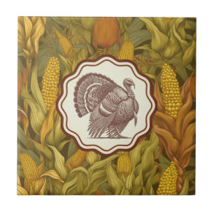 Carreau Dinde sauvage de William Morris automne vintage