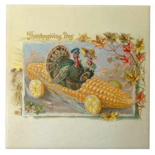 Carreau Dindes vintages dans la voiture d'épi de maïs