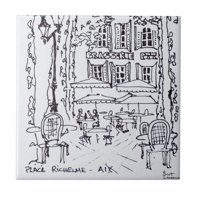Carreau Dîner dans une place | Aix en Provence, France (Devant)