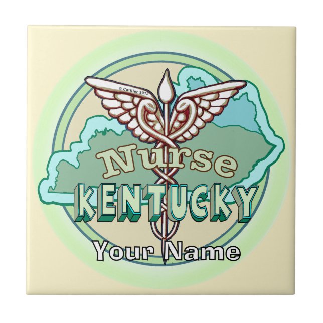 Carreau d'infirmière Caducée du Kentucky (Devant)