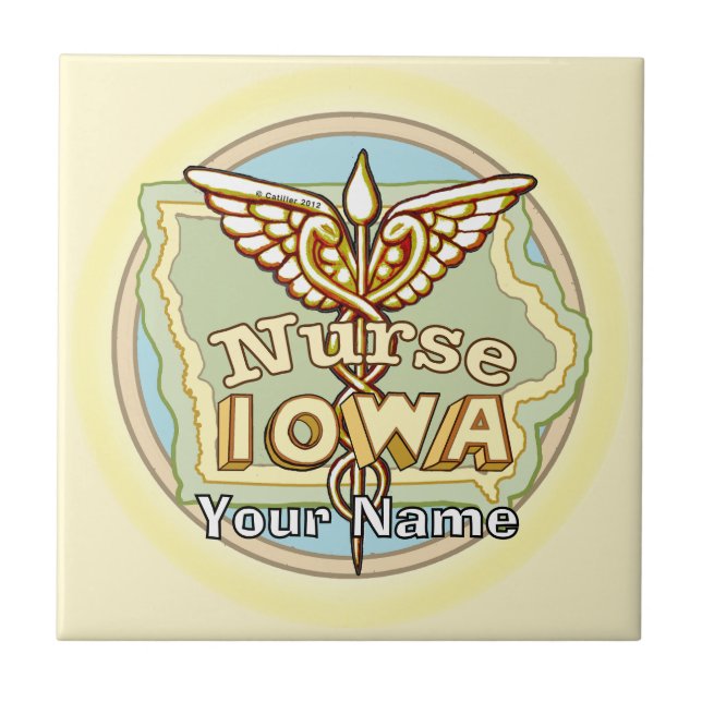 Carreau d'infirmière de l'Iowa Caduceus (Devant)