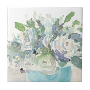 Carreau Disposition de ressort - bouquet d'aquarelle
