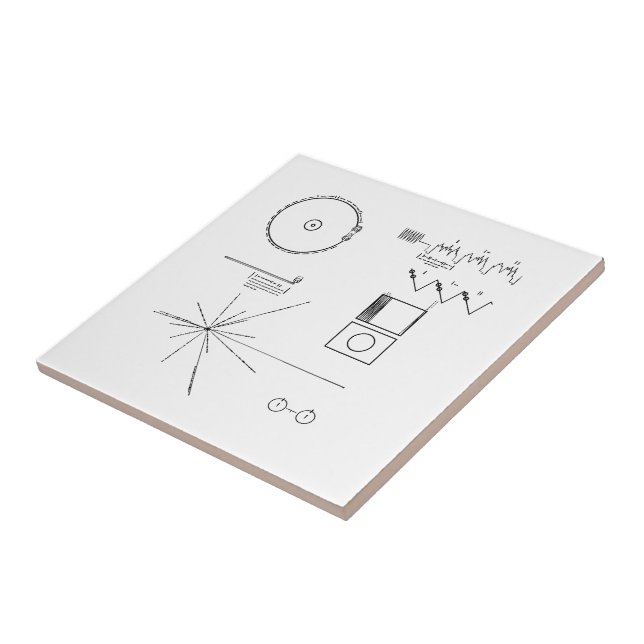 Carreau Disque d'or de la NASA Voyager (Côté)