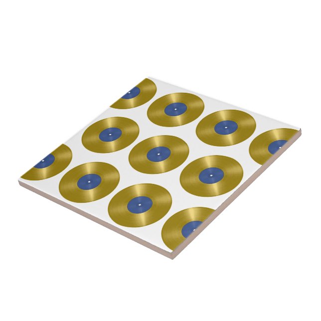 Carreau Disque vinyle album or en or (Côté)