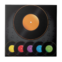Disques de Tourne-disque dans des couleurs vives