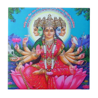 Carreau Divinité de Gayatri Devi de déesse