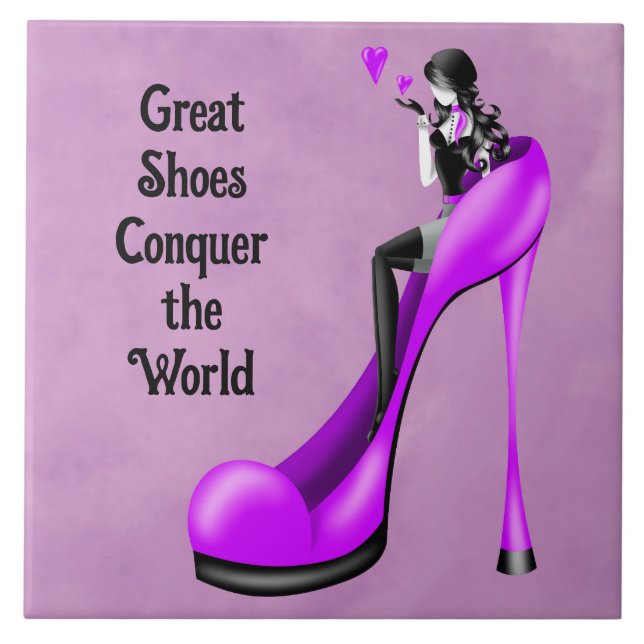 Carreau Divinité de la mode en talon aiguille violet  (Devant)