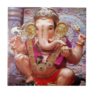 Carreau Divinité indoue d'éléphant asiatique de Ganesh