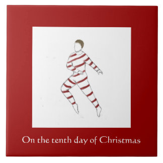 Carreau Dixième Jour de Carrelage de Noël - Lord A-Leaping