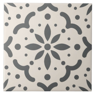 Carreau Do-it-yourself géométrique moderne en noir blanc