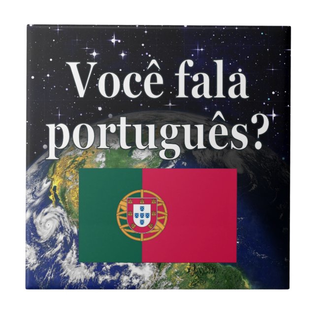 Carreau Do you speak portuguese ? Flag (Devant)
