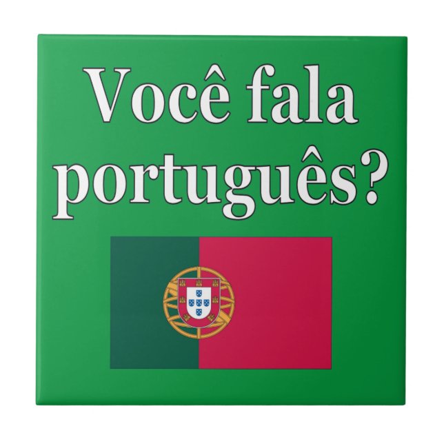 Carreau Do you speak portuguese ? Flag (Devant)