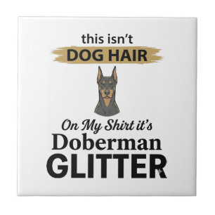 Carreau Doberman Pailleté Conception Vintage de Amateur de