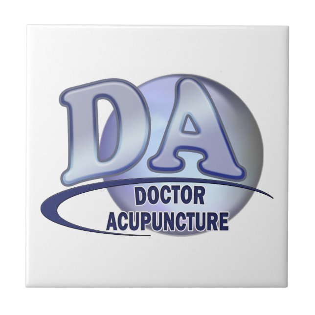 CARREAU DOCTEUR OF ACUPUNCTURE DE LOGO D'ACRONYMES DU DA (Devant)