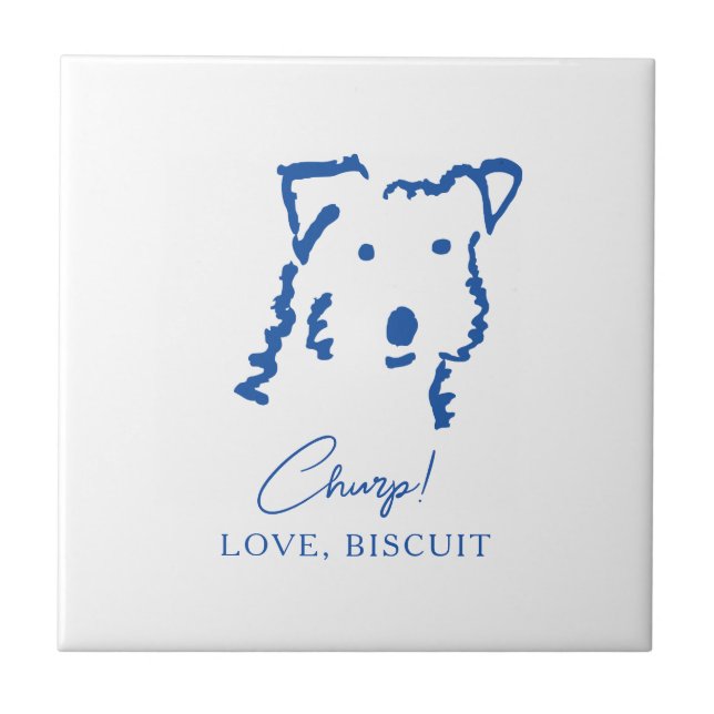 Carreau Dog Mom Personalized Fox Terrier Memorial Tile (Devant)