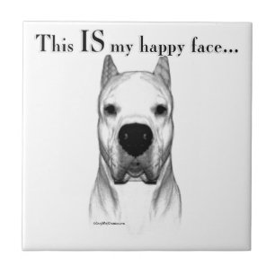 Carreau Dogo Argentino Joyeux Visage