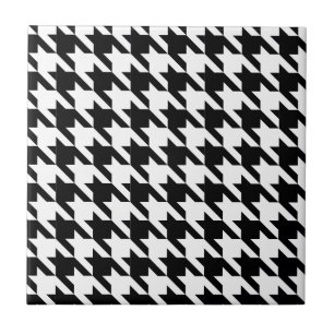 Carreau Dogtooth, motif Houndstooth en noir&blanc
