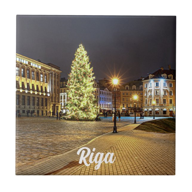 Carreau Dôme Carré avec sapin de Noël à Riga (Devant)