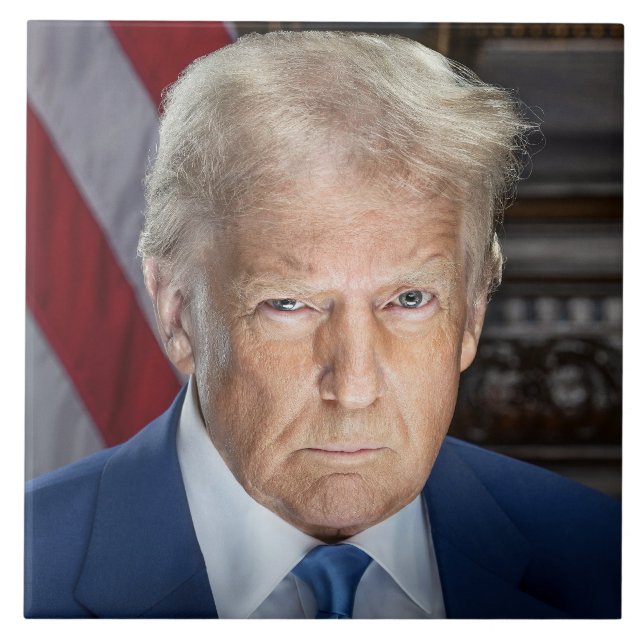 Carreau Donald Trump 2025 Portrait du président américain (Devant)