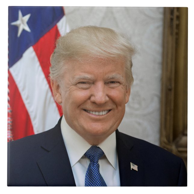 Carreau Donald Trump Président des États-Unis Maison Blanc (Devant)