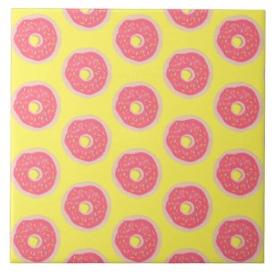 Carreau Donuts Pailletés Rose Tendances Motif Amusant