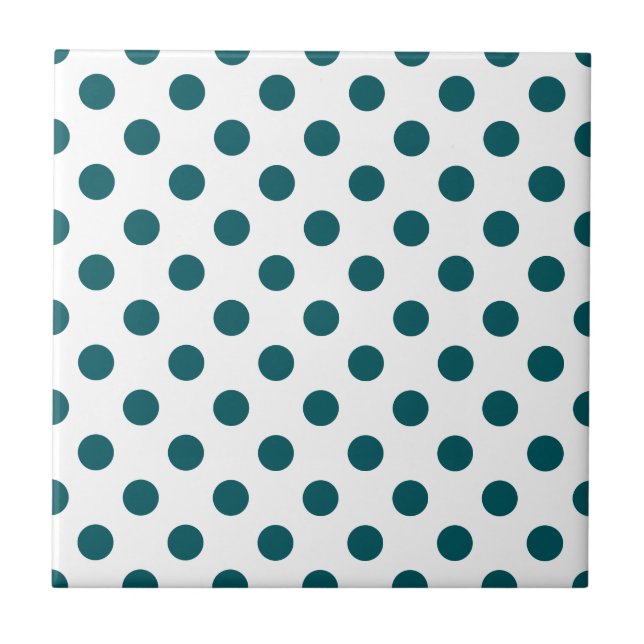 Carreau DOTS - TURQUOISE (un point de polka) ~ (Devant)