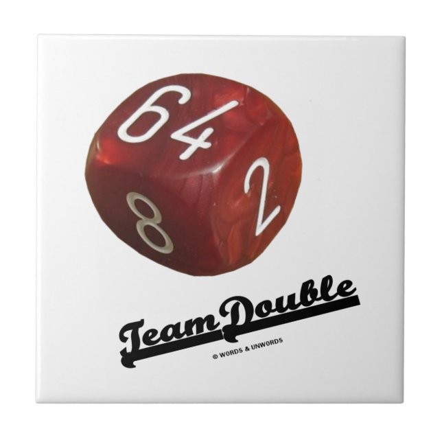 Carreau Double d'équipe (cube de doublement en backgammon) (Devant)