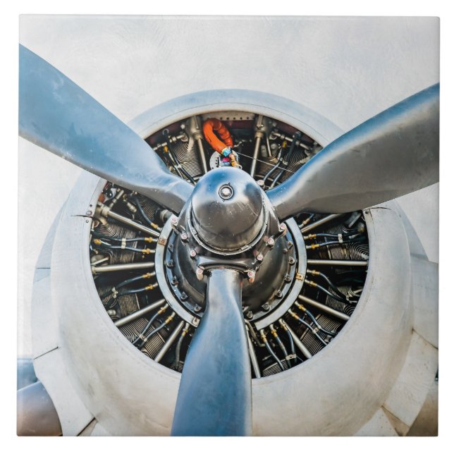 Carreau Douglas DC-3 Aircraft. Hélice (Devant)