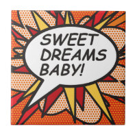 Doux rêves bébé ! Amusant rétro bande dessinée Pop